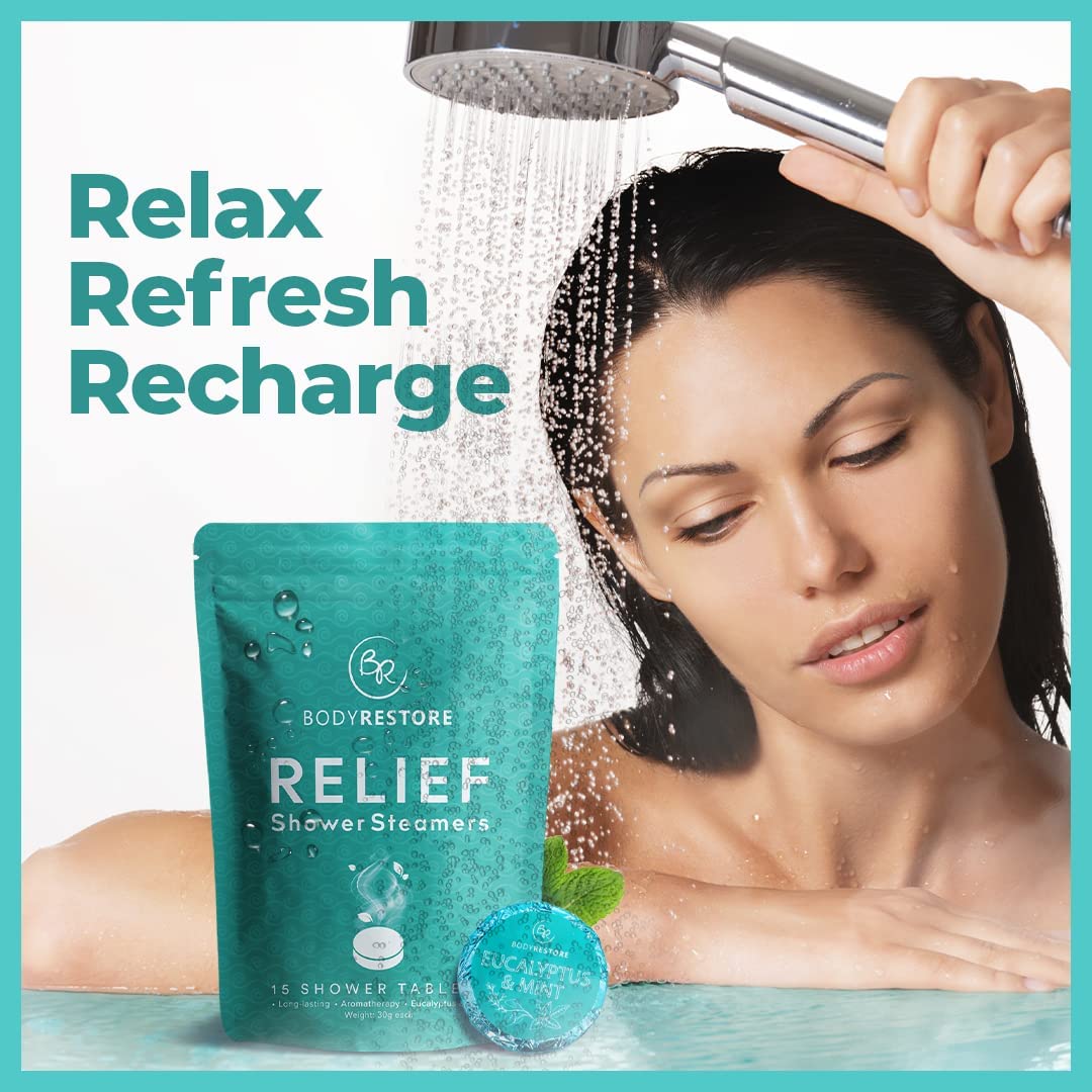 relax and refresh with shower steamers