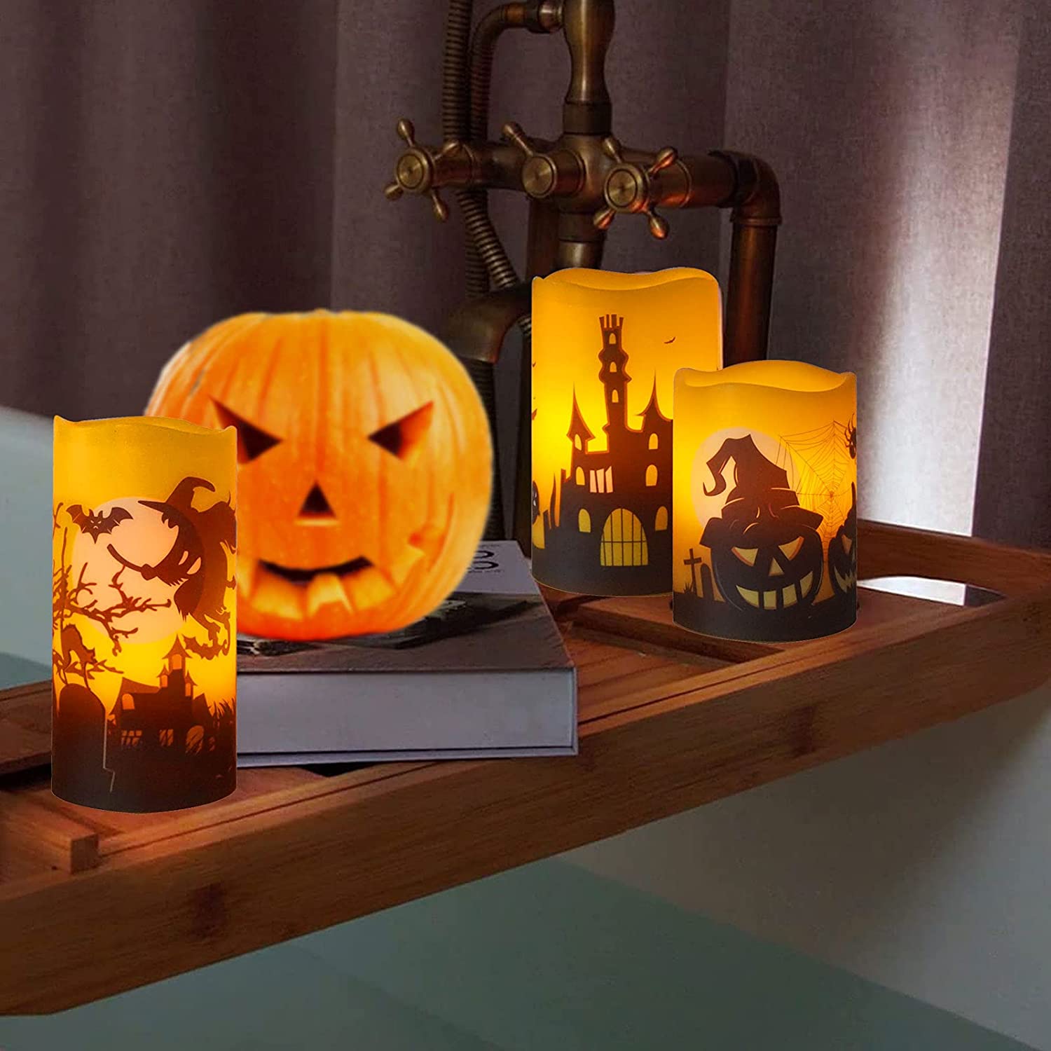 Halloween LED candle set