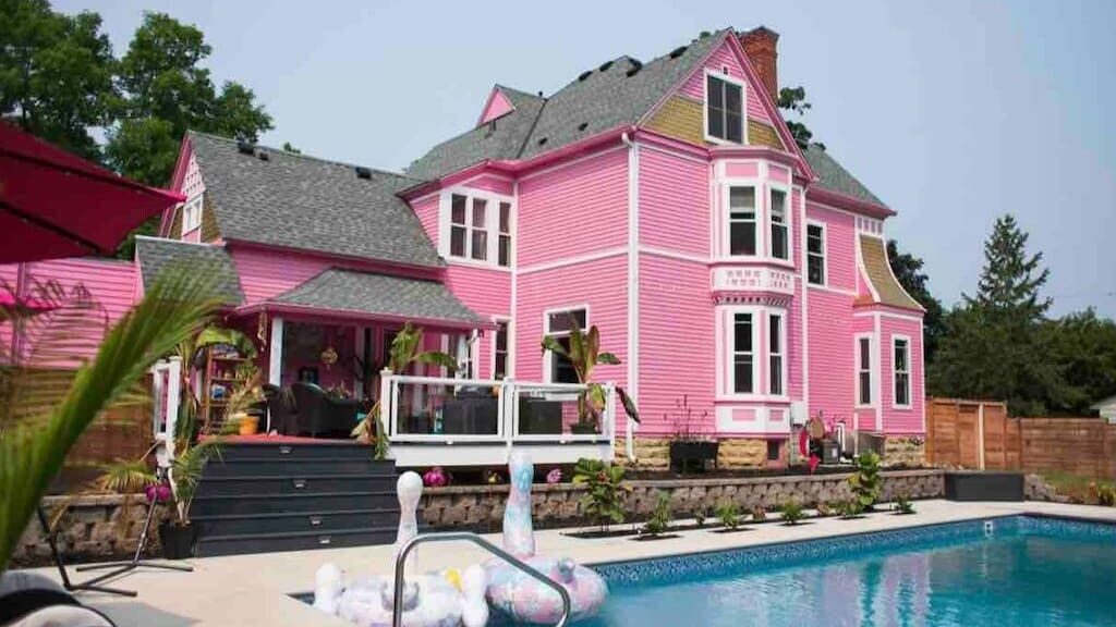 Pink Castle Barbie VRBO home