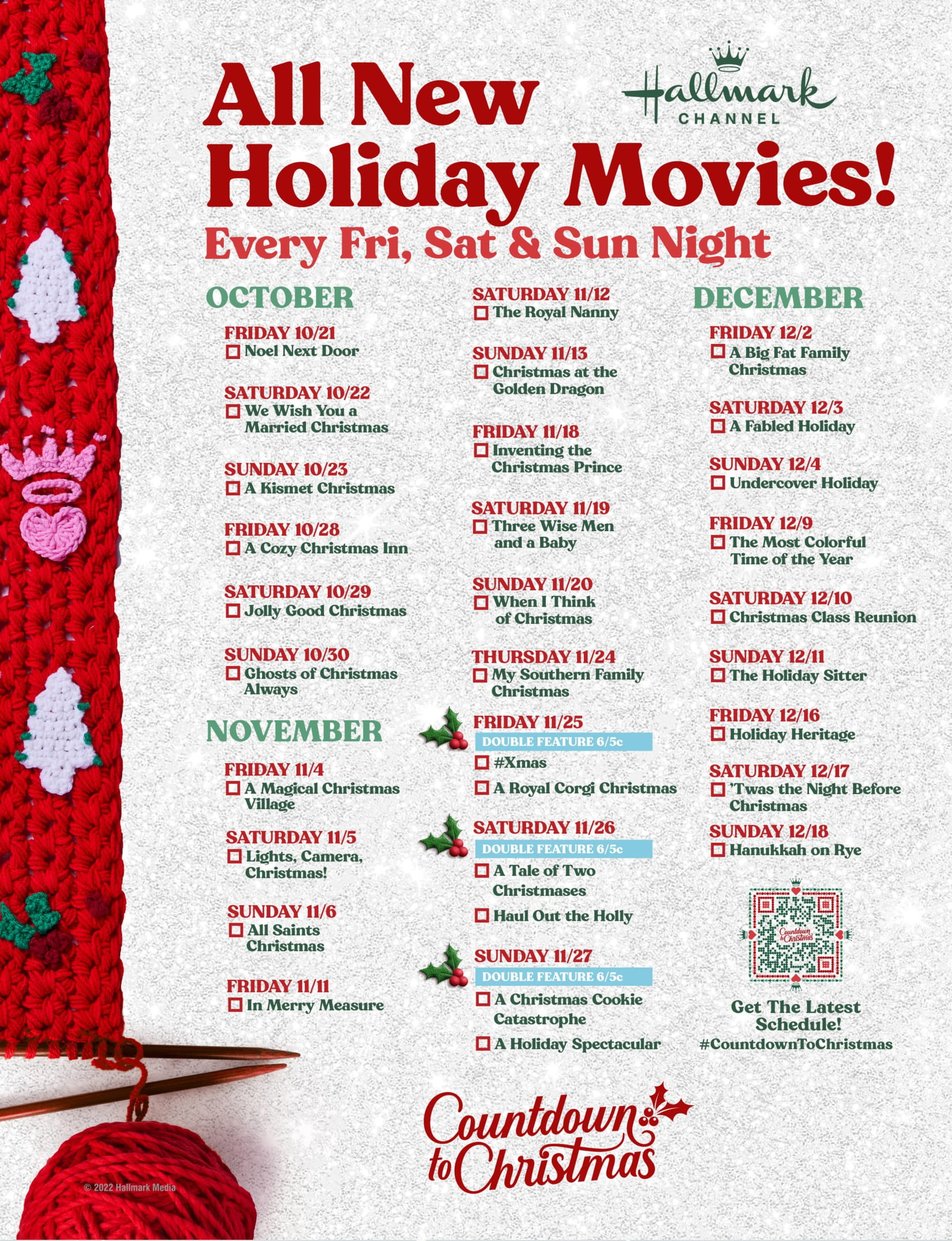 Hallmark Christmas Movies 2022 Printable List Printable Word Searches