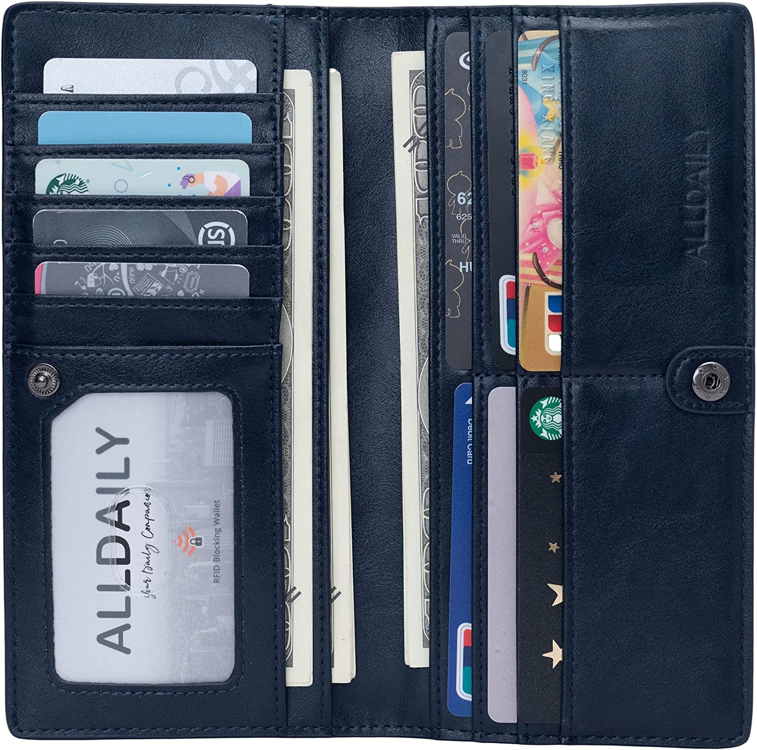 Alldaily ultra slim RFID blocking wallet