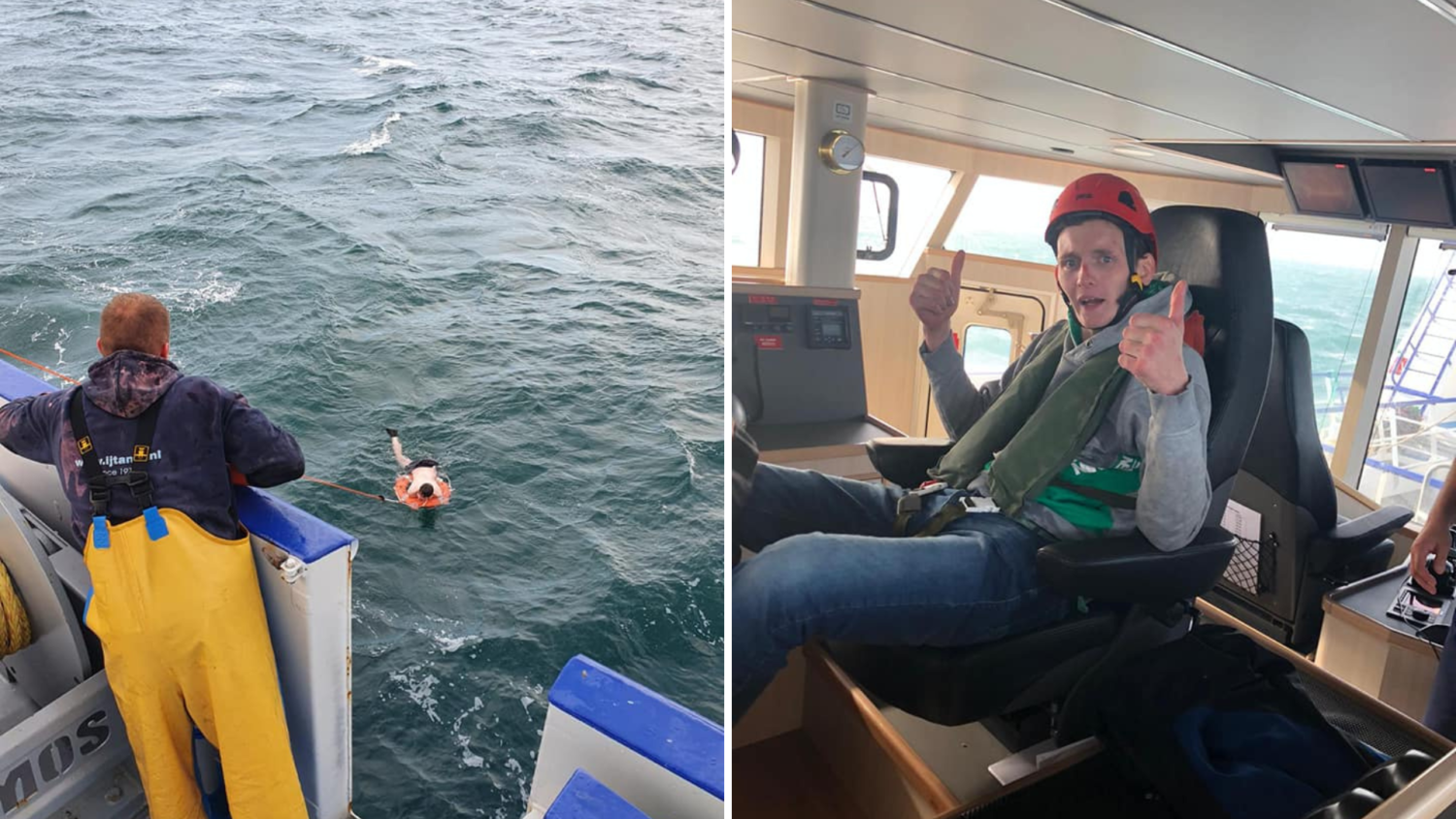 Kayaker rescued from buoy