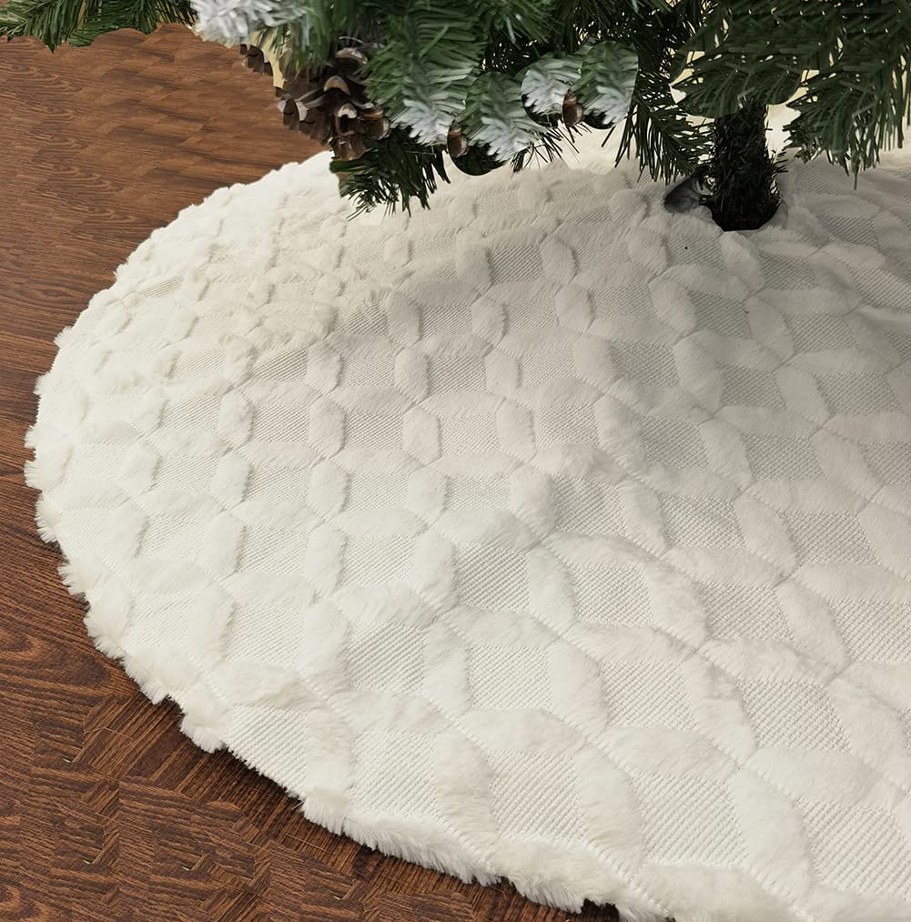 cream cable knit tree skirt