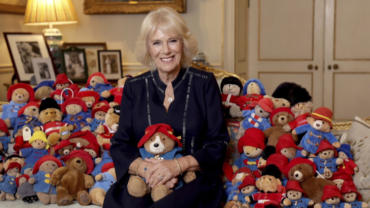 Camilla, Queen Consort, with teddy bears