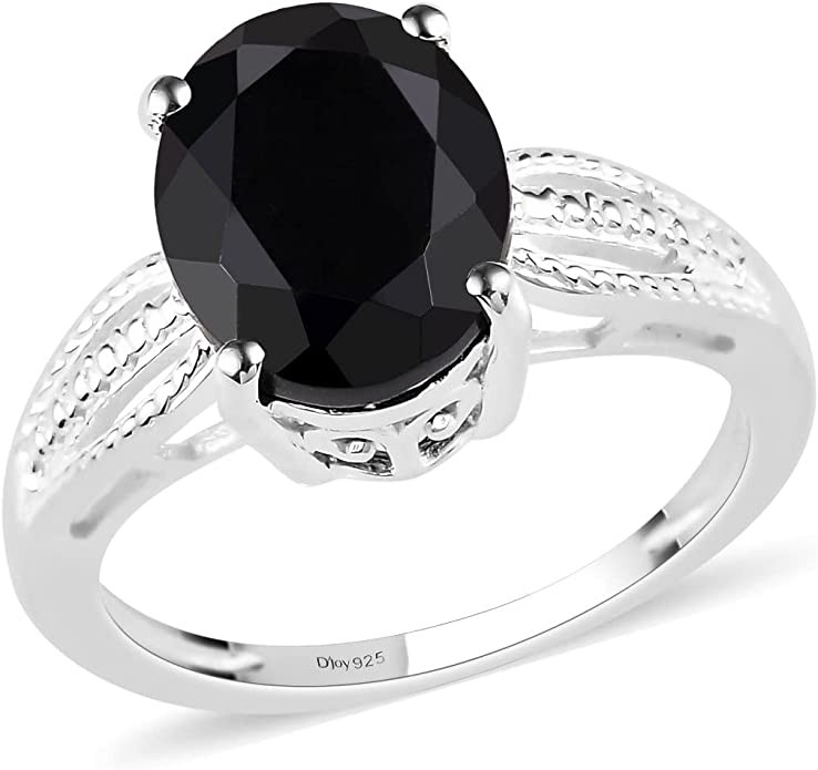 black engagement ring