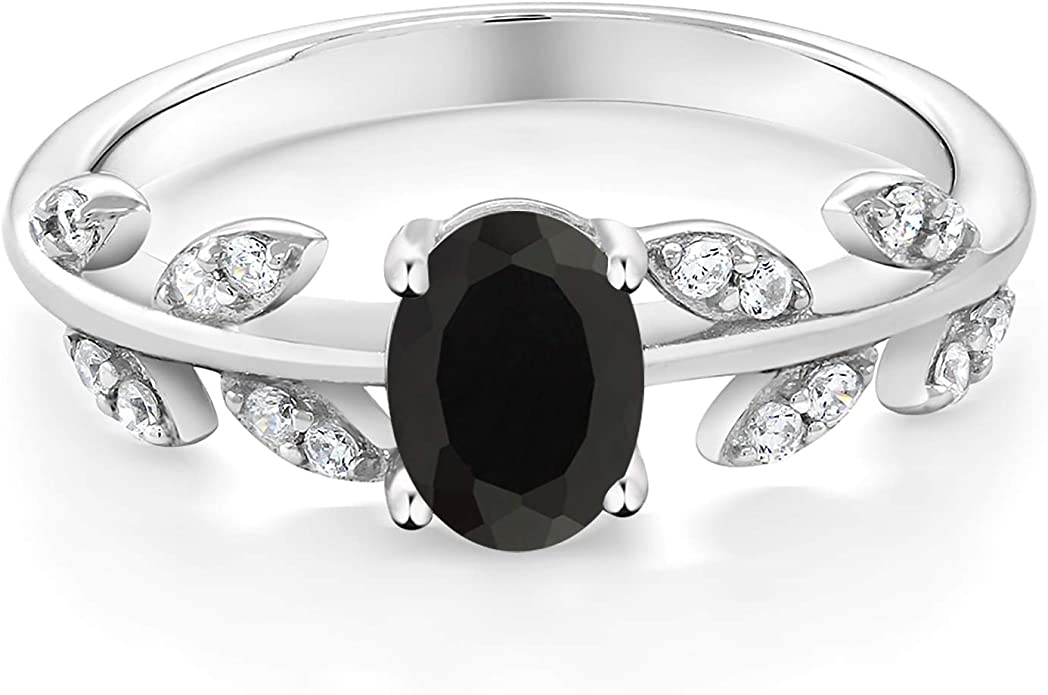 black engagement ring