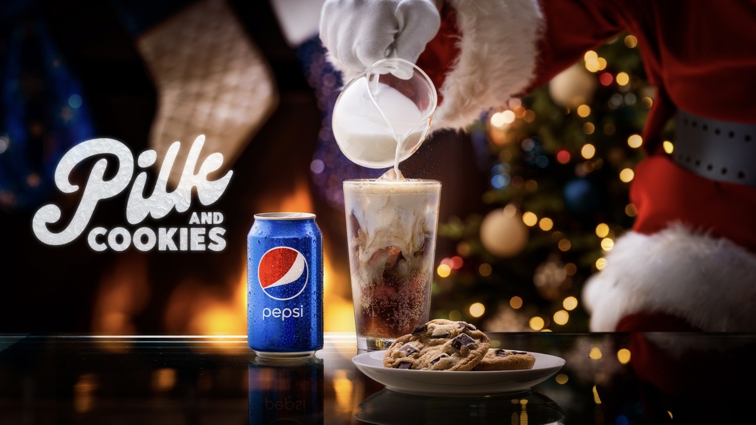 Santa mixes Pepsi with milk in ad