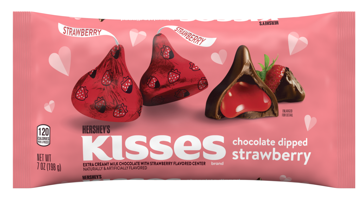 Hershey's Kisses chocolate-dipped strawberry.
