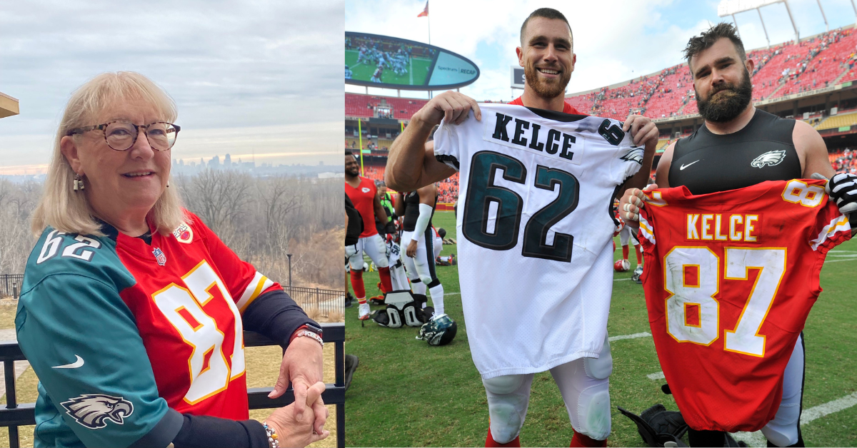 Everyone Loves 'Mama Kelce's' Super Bowl Outfit Supporting Sons on Opposing  Teams