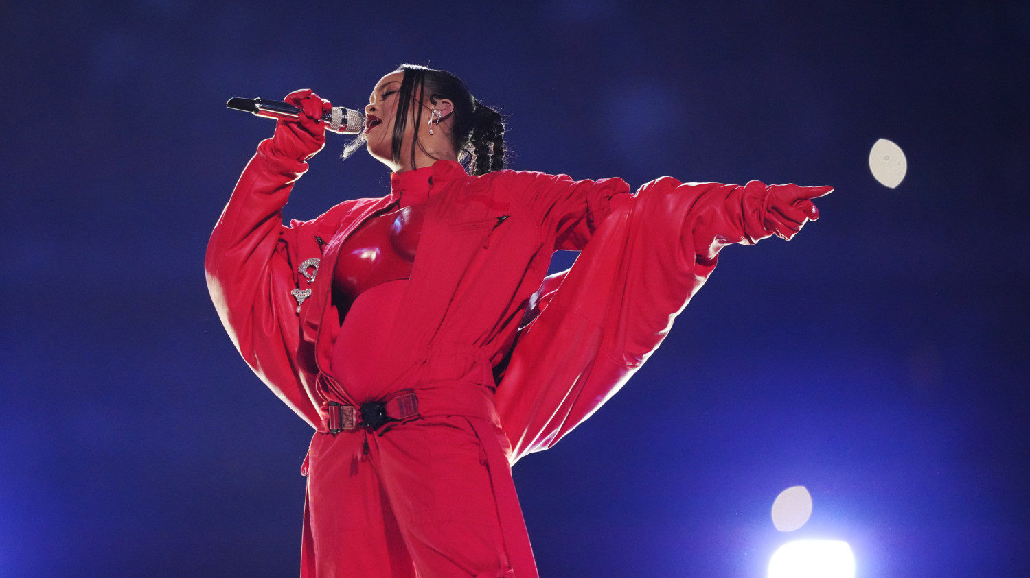 Rihanna performs during Super Bowl halftime show