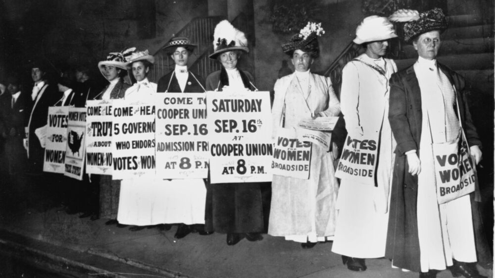 women's suffrage protest in 1916