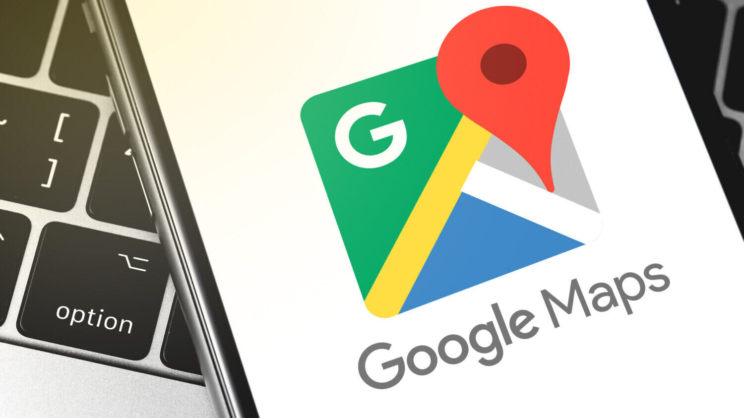 Google Maps app logo on smartphone