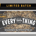 Everything bagel-flavored butter in tub