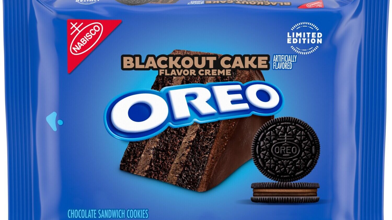New Oreo Blackout Cake cookie package