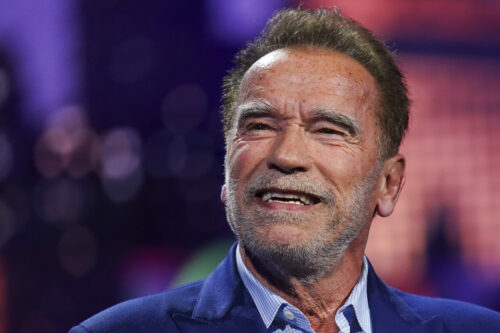 Arnold Schwarzenegger personally fills a pothole in his neighborhood