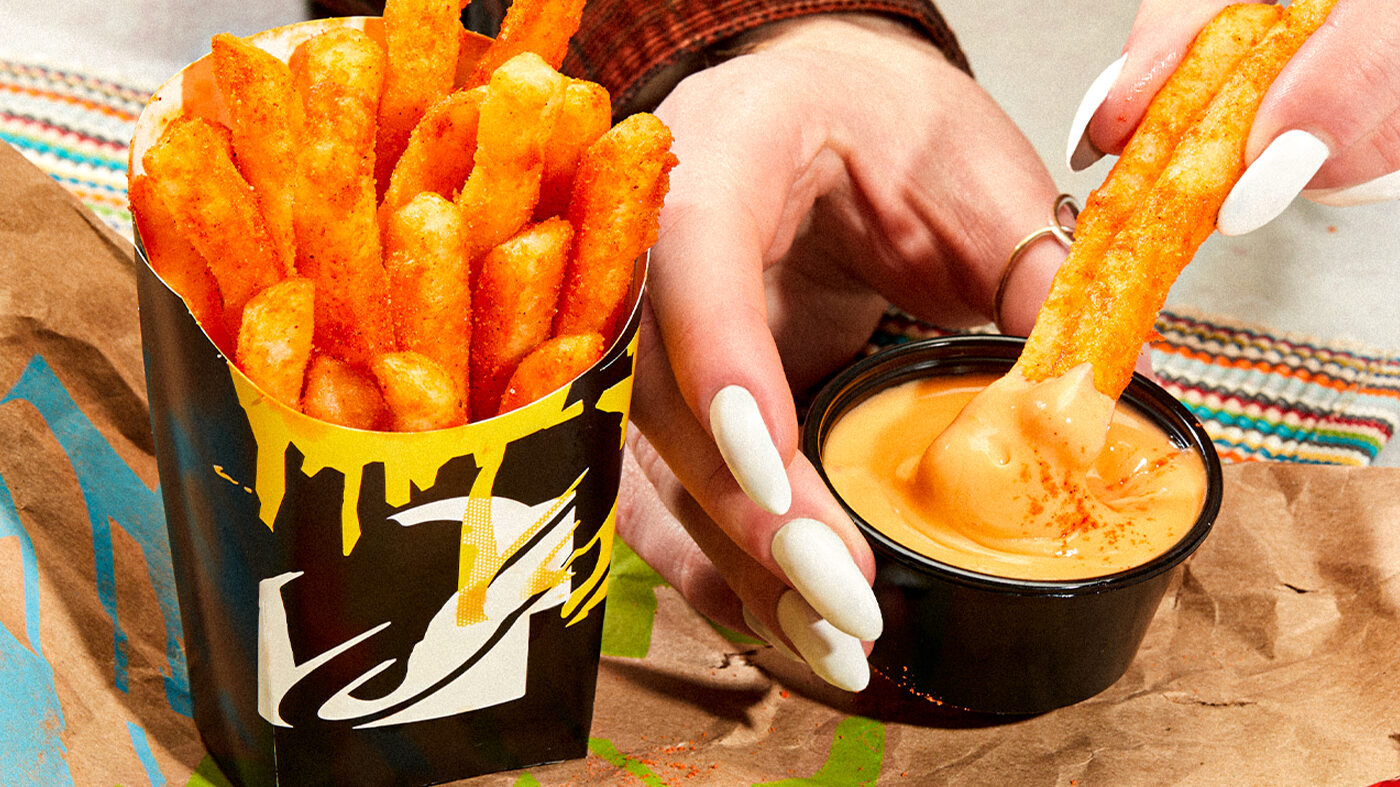Taco Bell's nacho fries with spicy ranch dip