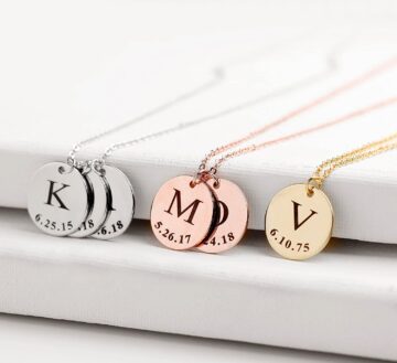 MignonandMignon Personalized Initial Name Necklace Mother's Day Gift