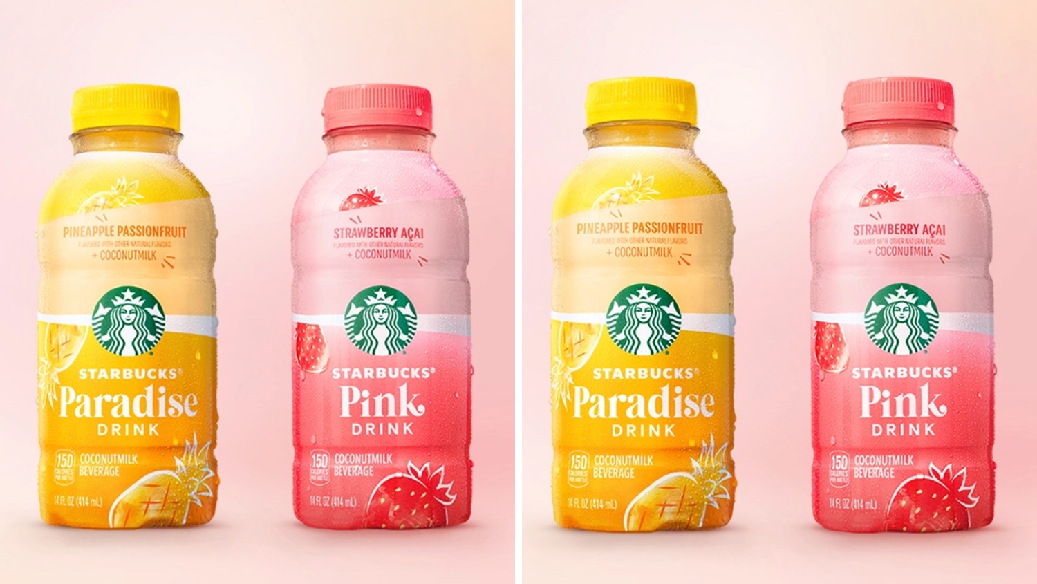 Starbucks' new bottled Pink Drink and Paradise Drink