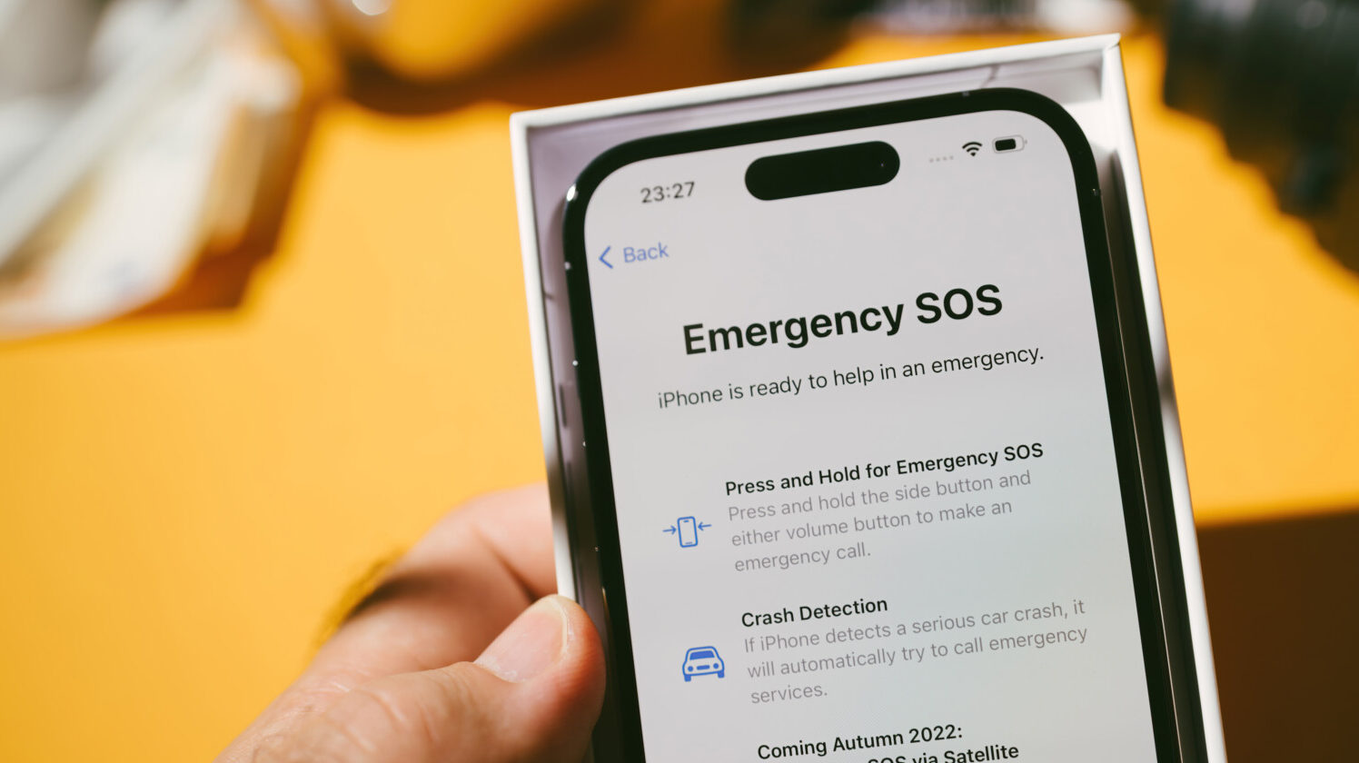 iPhone shows Emergency SOS screen