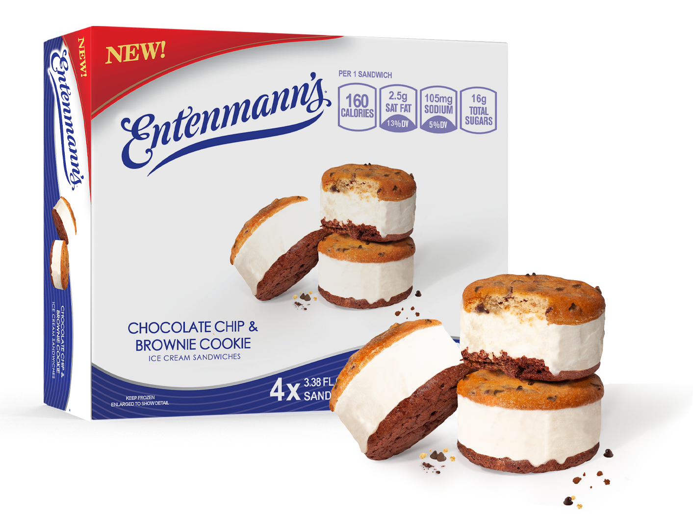 Entenmann's cookie ice cream sandwiches