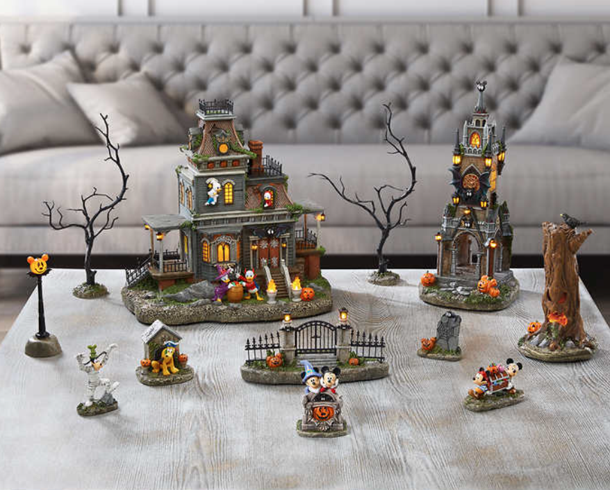 Disney Halloween set on coffee table