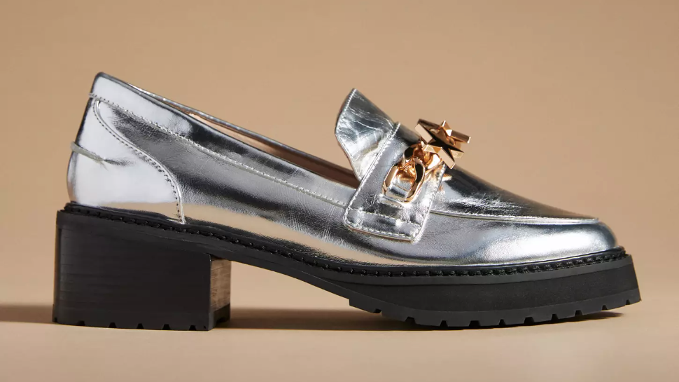 Caverley star loafers in silver