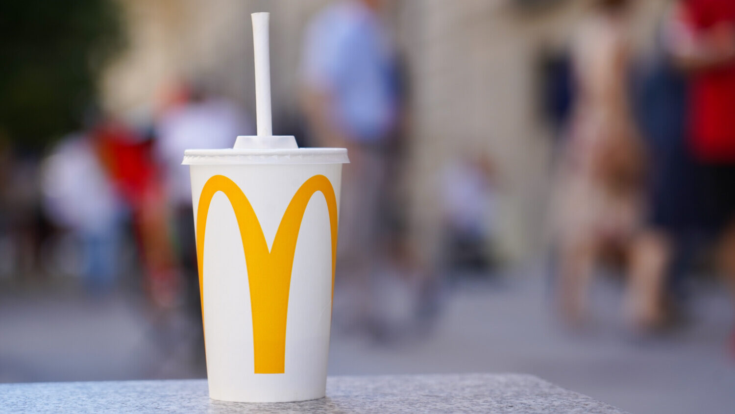 McDonald's drink cup with straw