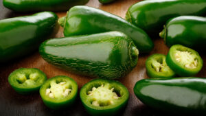 sliced green jalapeno peppers
