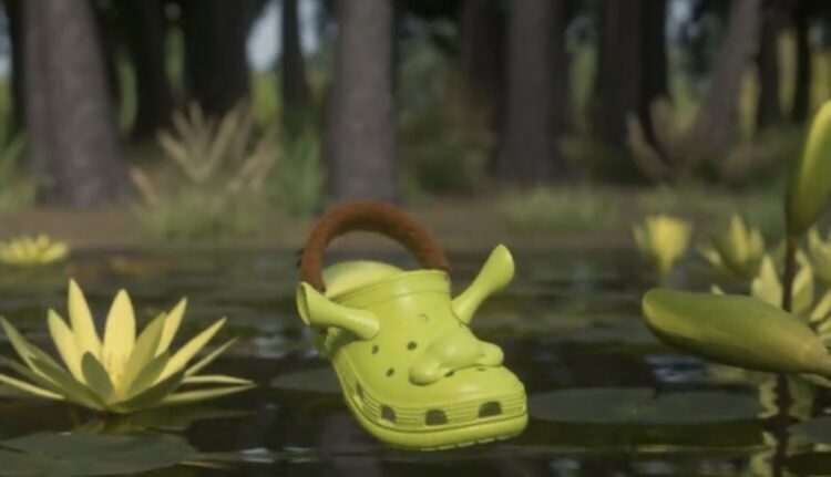 Green Shrek Crocs clogs