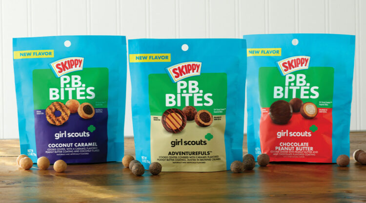 New Skippy peanut butter bites in Girl Scout Cookie flavors