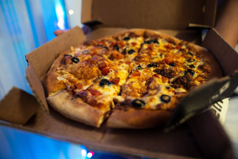 Domino's pizza in box