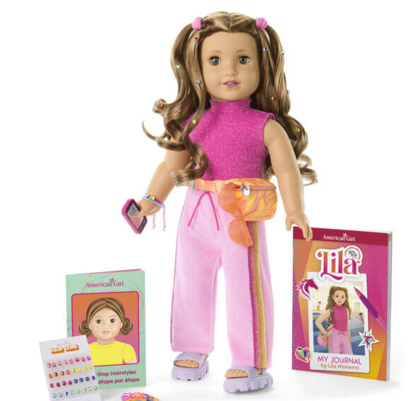 American Girl's Lila doll wears pink