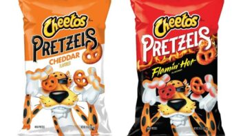 two bags of Cheetos Pretzels side by side