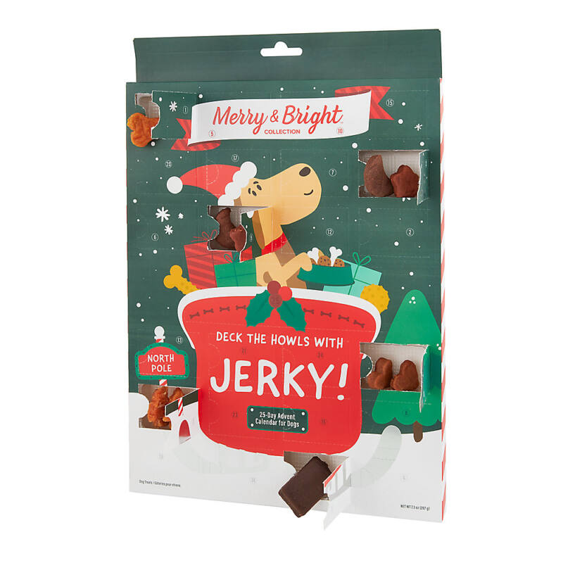 Merry & Bright Deck the Howls 25-Day Jerky Advent Calendar for Dogs