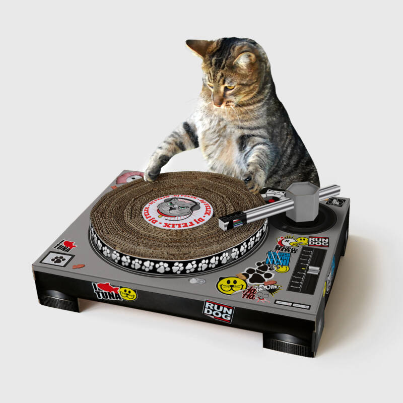 Suck UK Cat Scratcher ; Dj Cat Scratch Turntable