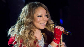 Mariah Carey in red for Christmas