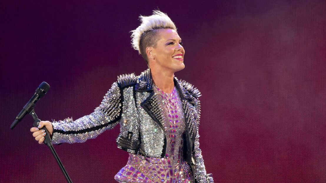 Pink performs in Chicago in 2023