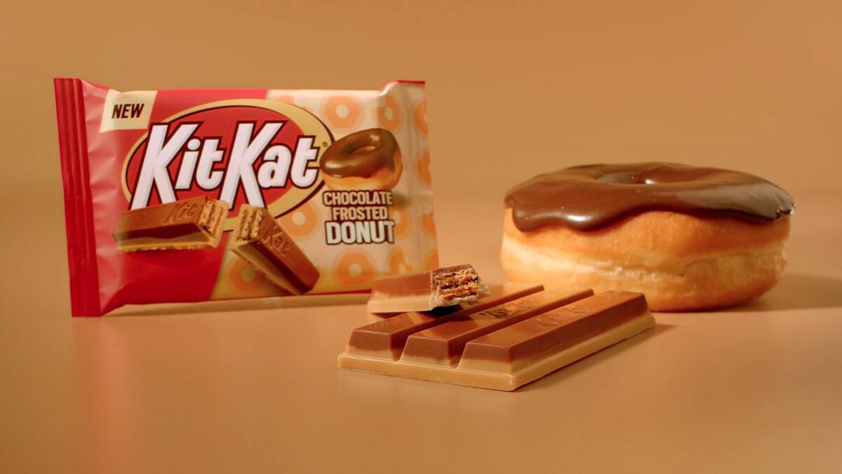 Chocolate frosted donut-flavored Kit Kats