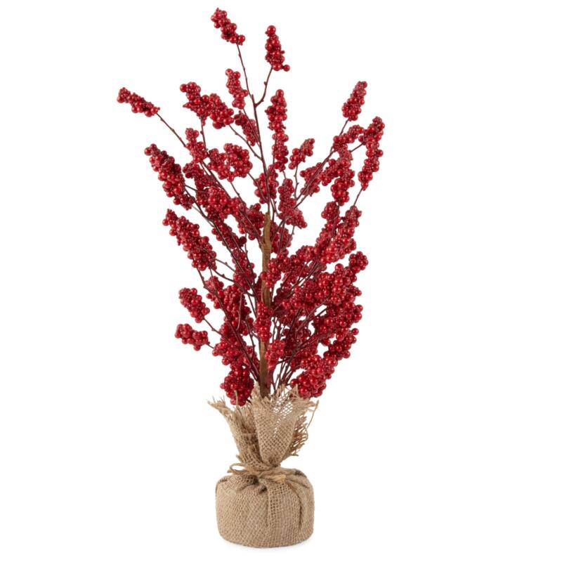 North Pole Trading Co. 18in Red Berry Christmas Tabletop Tree