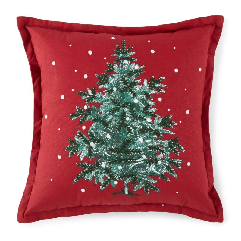 North Pole Trading Co. Tree Square Throw Pillow