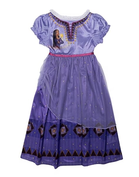 Disney Collection Wish Little & Big Girls Crew Neck Short Sleeve Nightgown