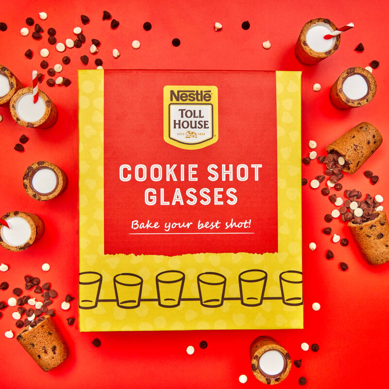 Nestle Toll House cookie shot glasses box