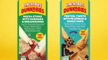 Lunchables Dunkables on yellow background