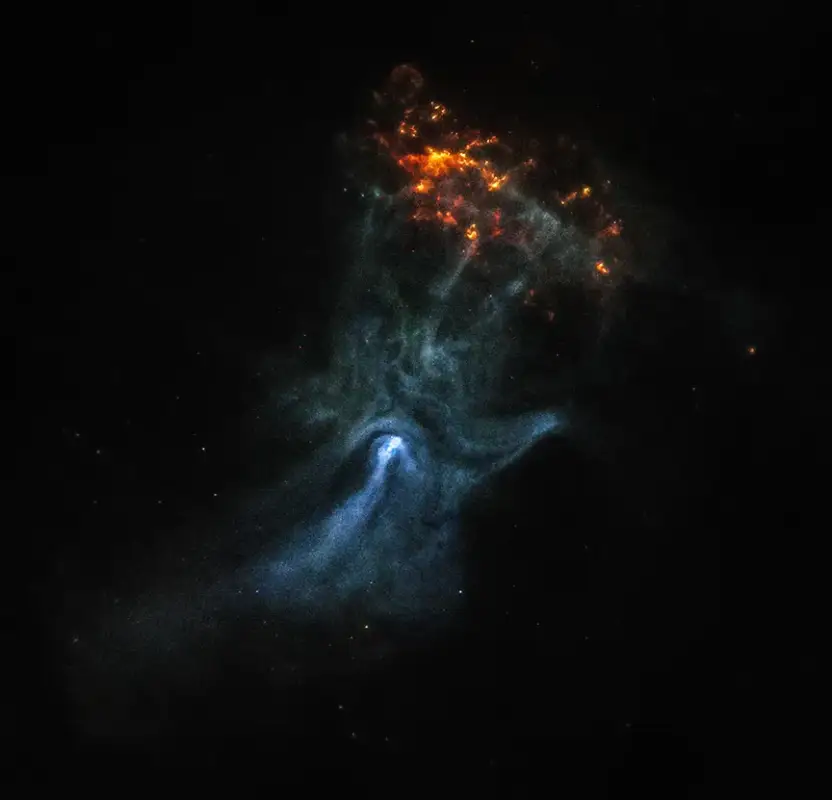 Hand-shaped pulsar wind nebula known as MSH 15-52