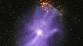 Pulsar wind nebula MSH 15-52 has a shape resembling a human hand
