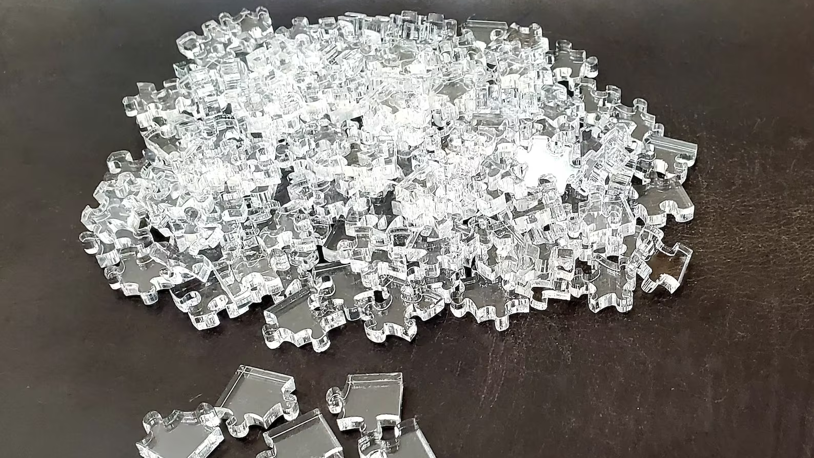 clear jigsaw puzzle pieces
