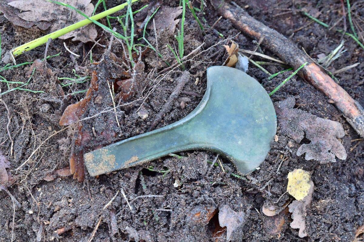a Bronze Age axe discovered in the Stargard Forest of Poland in November 2023