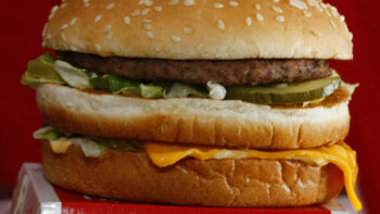 Big Mac hamburger at a McDonald's restaurant