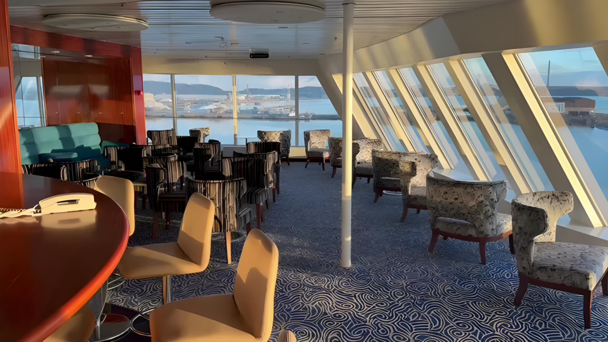 the observation deck at Villa Vie Residences cruise ship