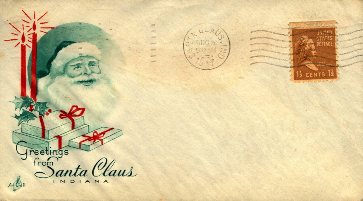 postmark mail from santa claus, indiana